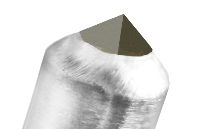 Четырёхгранная заточка алмазной иглы